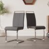 Modern Dining Chairs (Set of 2), Side & Kitchen Chairs With Padded Seat High Back, For Dining, Kitchen, Living Room - Gray - Image 8