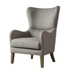 Arianna - Swoop Wing Chair With High Density Foam Support - Gray