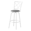 Swivel Stool Bar Height, Contemporary Design (Set of 2) - White - Image 6