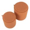 Tray - Contemporary Nesting Ottoman Set - Orange / Natural - Image 2