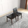 Laura - Mid-Century Modern Solid Wood Dining Chair (Set of 2) - Black - Image 3