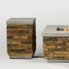 Outdoor Propane Tank Holder Fire Pit Cover Side Table Lightweight Concrete - Sandstone - Image 8