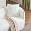 Coral - Curved Sofa, 3 Seater, Living Rooms, Bedrooms, Apartment Office - White - Image 8
