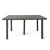 Outdoor Square Rattan Wicker Dining Table - Brown - Image 8