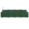 Modern Style 4 Seater Sofa Sectional Sofa Couch With Storage Space, Two Movable Ottomans, Two USB Ports, Two Cup Holders, A Phone Holder For Living Room - Green - Image 24