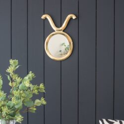 Modern Round Mirror With Aluminum Frame, Wall Decor For Entryway Living Room Hallway - Gold
