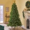 Noble - 7' Hinged Christmas Tree With 500 Clear Lights - Green - Image 2