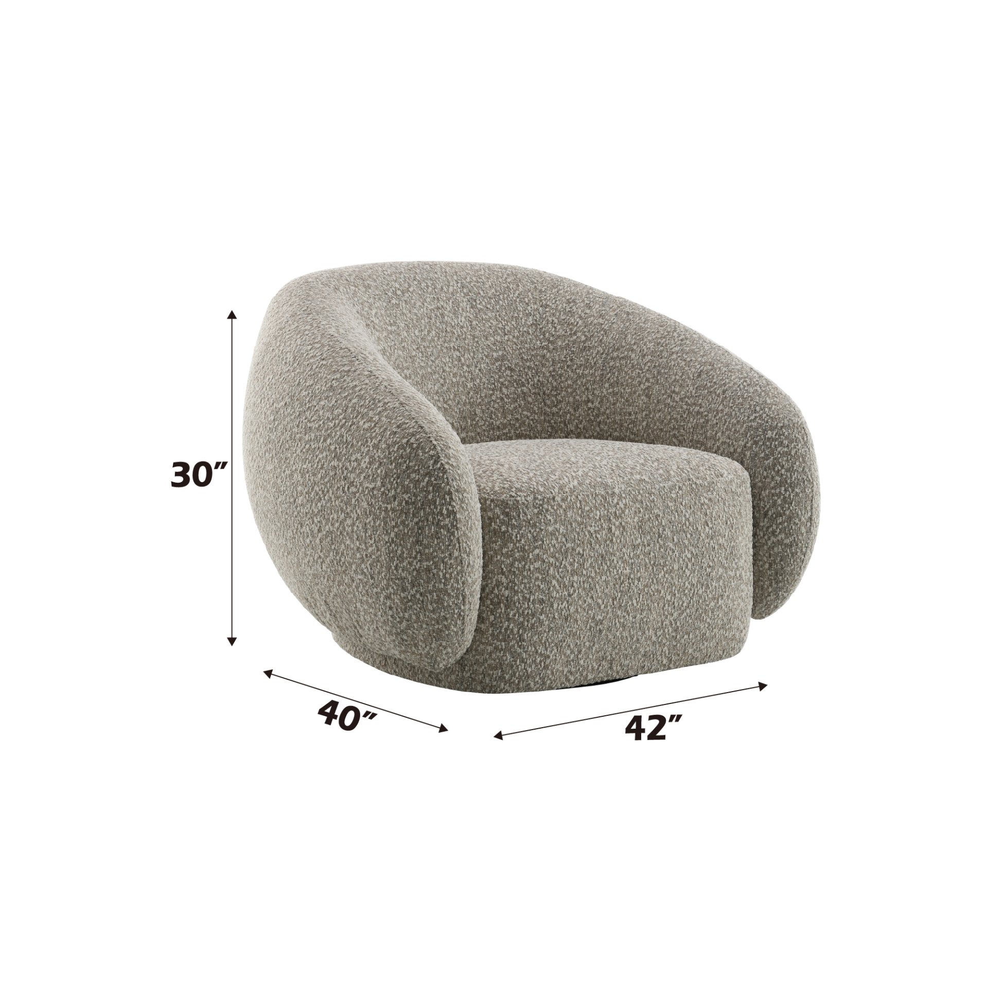 Isabel - Chair With Swivel - Brown - Image 2