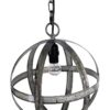 Metal Chandelier, Hanging Light Fixture With Adjustable Chain For Kitchen, Bulb Not Included - Gray - Image 4