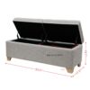 Soft Close Storage Bench Hued Solid Wood - Gray Multi - Image 3