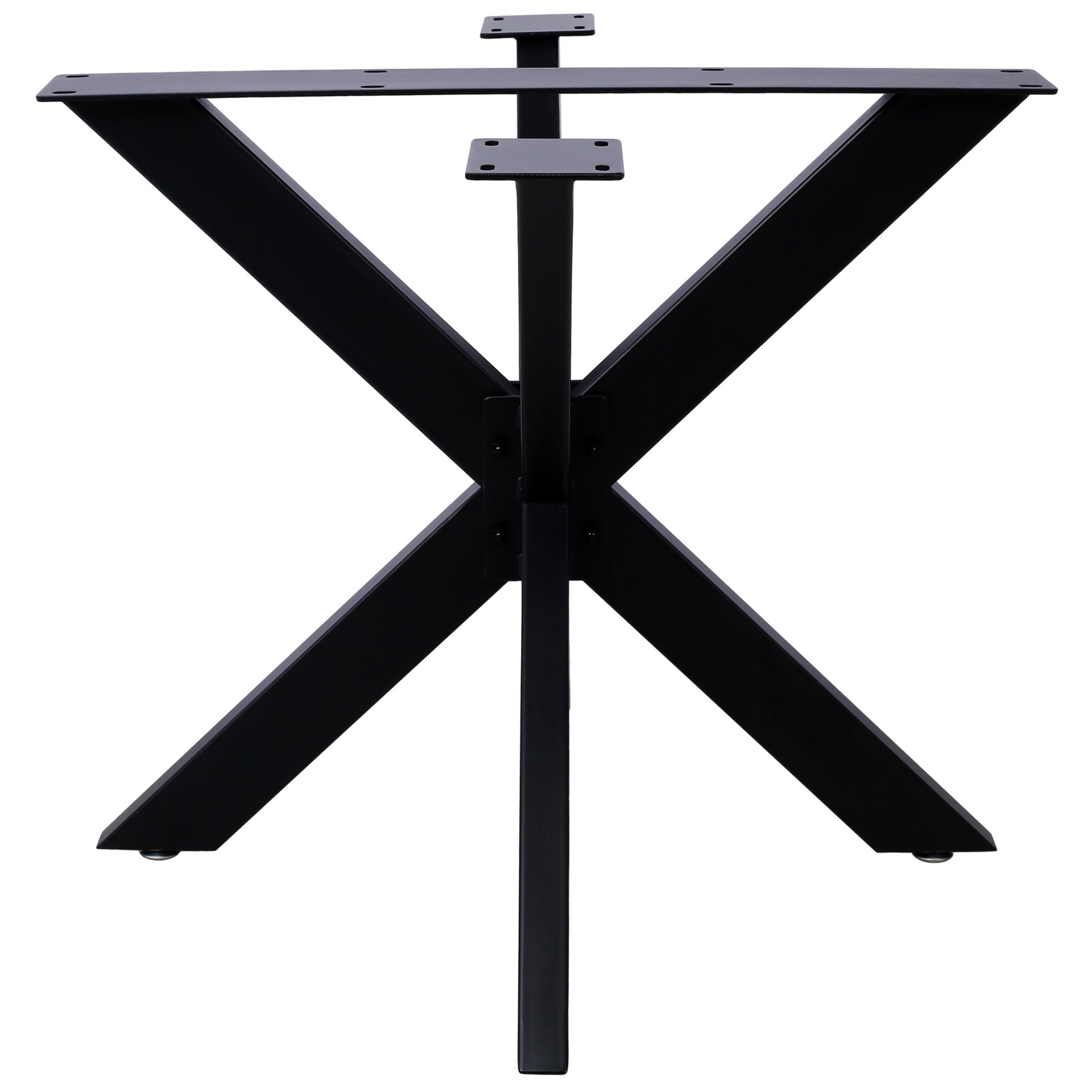 Spider Shaped Steel Table Legs, Metal Dining Table Frame, Heavy Duty Box Section Table Base - Black - Image 2
