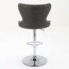 Swivel Barstools Adjusatble Seat Height From 25-33", Modern Upholstered Chrome Base Bar Stools With Backs Comfortable Tufted For Home Pub And Kitchen Island - Dark Gray - Image 7