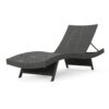 Salem - Wicker Chaise Lounge Chair For Comfortable Outdoor Relaxing - Gray Rattan - Image 11
