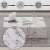 Fritzy - Engineered Stone Coffee Table - White Marble - Image 2