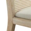Dining Chair With Synthetic Cane Back And Upholstered Seat (Set of 2) - Natural - Image 5