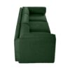 Elegant Chenille Sofa With Storage Seat And Cylindrical Backrest Contemporary 3 Seater Couch - Green - Image 14