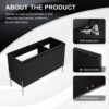 Modern Freestanding Bathroom Vanity With Storage Cabinet And Soft Close Doors - Dark Oak - Image 9