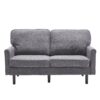 Mid Century Modern Loveseat Sofa, 2 Seater With USB & Removable Pillow Cover - Gray - Image 11