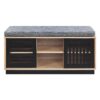 Gamaliel - Bench With Storage - Oak / Espresso - Image 7