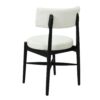Mid Century Modern Dining Chairs With Unique Open Back And Upholstered Curved Backrest - Black / Beige - Image 10