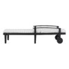 Jason - Chaise Lounge Adjustable Acacia Wood Outdoor Furniture - Black White - Image 4