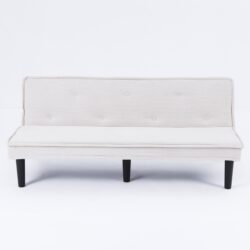 Versatile Corduroy Sofa Bed With Frame - Beige