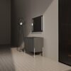 Minimalist Freestanding Bathroom Vanity With Storage Cabinet, Excluding Sink - Dark Oak - Image 6