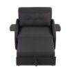 3 In 1 Pull Out Sofa Sleeper With Wing Table And USB Charge - Black - Image 11
