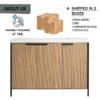 Modern Freestanding Bathroom Vanity With Resin Sink & Soft Close Doors - Light Coffee - Image 10