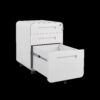 3 Drawer Mobile File Cabinet Under Desk Office, Simple Style Versatile Storage Cabinet For Legal / Letter / A4 Files, 5 Wheel Design Anti-Tilting Cold Rolled Steel Waterproof Moisture-Proof - White - Image 8