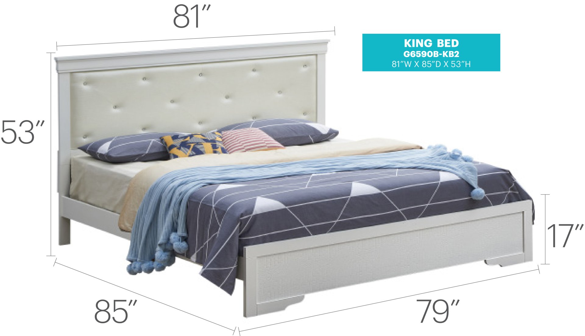 King Bed Elegant Eastern - Champagne - Image 6