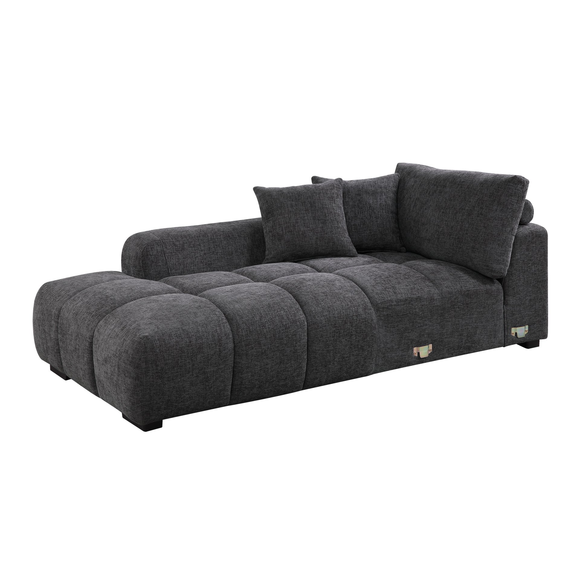 Chosen - Sectional Sofa With Toss Pillows And 1 Chaise - Gray - Image 10