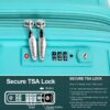Expandable Hardshell Suitcase Double Spinner Wheels Pp Luggage Sets Lightweight Durable Suitcase & Tsa Lock, 3 Piece Set (20/24/28) - Lake Blue - Image 7