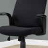 Office Chair, Adjustable Height, Swivel, Ergonomic Armrests, Mesh, Contemporary & Modern - Black - Image 9