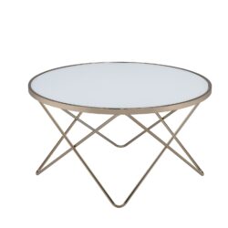 Valora - Glass Top Coffee Table - Champagne