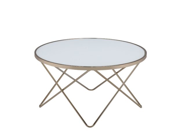 Valora - Glass Top Coffee Table - Champagne