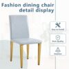 Exquisite 4 Dining Chairs Set With Metal Legs And Comfortable Sponge Filling - Light Gray - Image 7