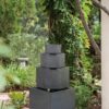 Cement 4 Tier Block Water Fountain Outdoor - Gray - Image 6