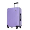 3 Piece Luggage Sets Lightweight Suitcase With Two Hooks, Spinner Wheels, (20/24/28) - Light Purple - Image 12