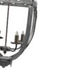 4 Light Metal Chandelier, Hanging Light Fixture With Adjustable Chain For Kitchen, Bulb Not Included - Gray - Image 13