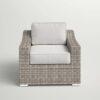 Patio Chair With Cushions Durable Construction - Gray Mix - Image 7