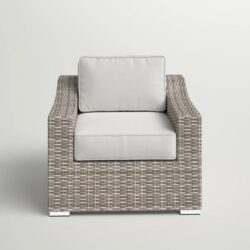 Patio Chair With Cushions Durable Construction - Gray Mix