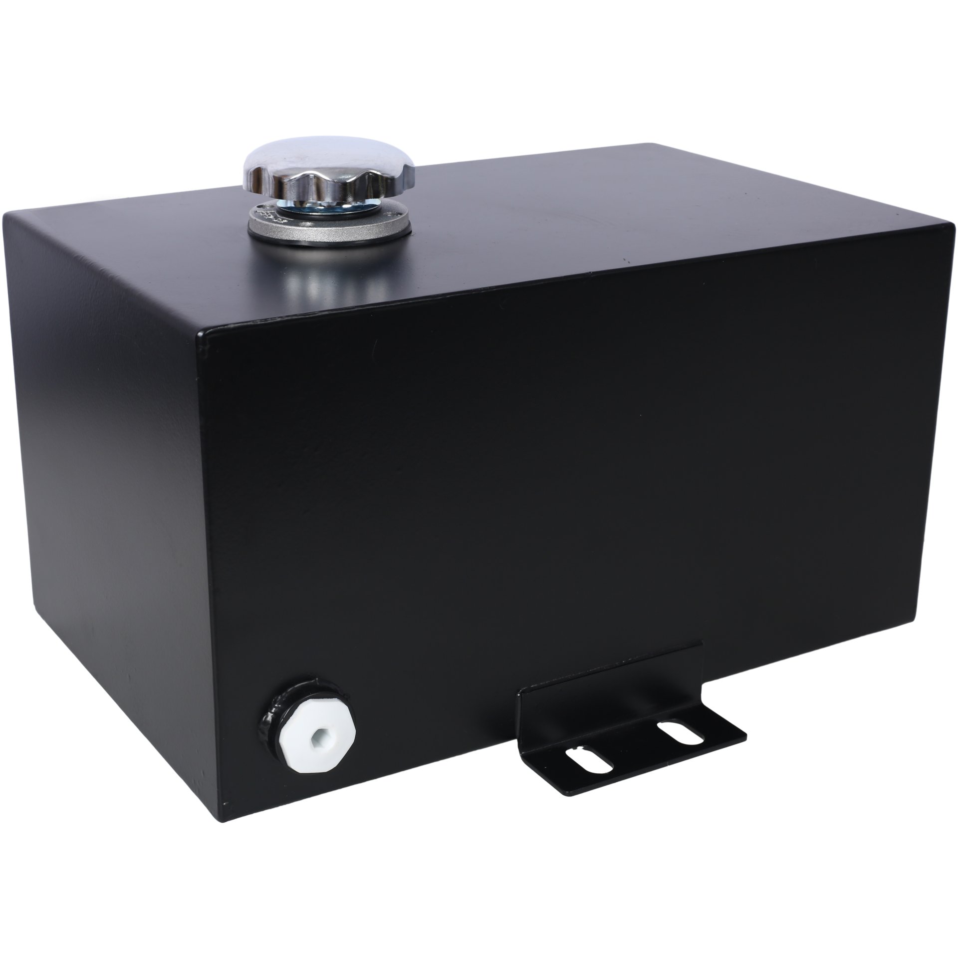 Heavy Duty 5 Gallon Steel Hydraulic Fluid Reservoir Tank With Mounting Foot, 14 Gauge - Black - Image 4