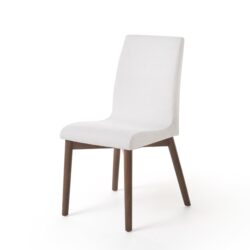 Scandinavian Modern Dining Chair (Set of 2) Solid Rubberwood - Light Beige
