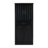 Stylish Bathroom Storage Cabinet With 2 Laundry Baskets And Drawer - Black - Image 16