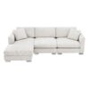 Modern Cloud Sectional Sofa L Shaped Luxury Couch Set With 2 Free Pillows 4 Seat With Oversized Chaise - Minsk Gray - Image 2