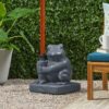 Whimsical - Neptune Umbrella Base With Frog Design - Gray - Image 4