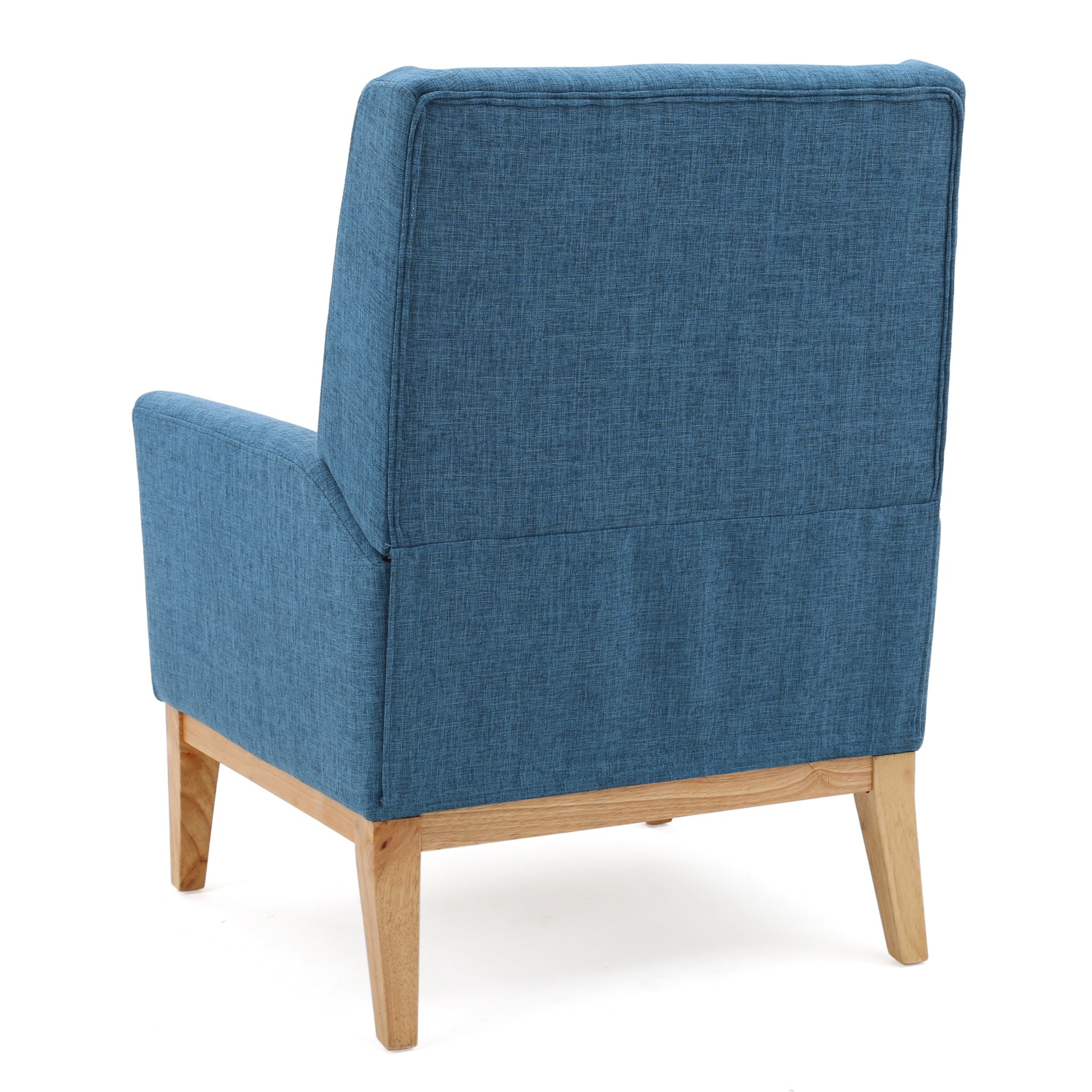 Mid Century Modern Accent Chair With Cushion Seat - Blue - Image 8