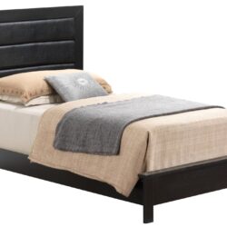 Stylish Transitional Twin Bed - Black