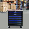 6 Drawer Multifunctional Tool Cart With Wheels - Black / Blue - Image 12